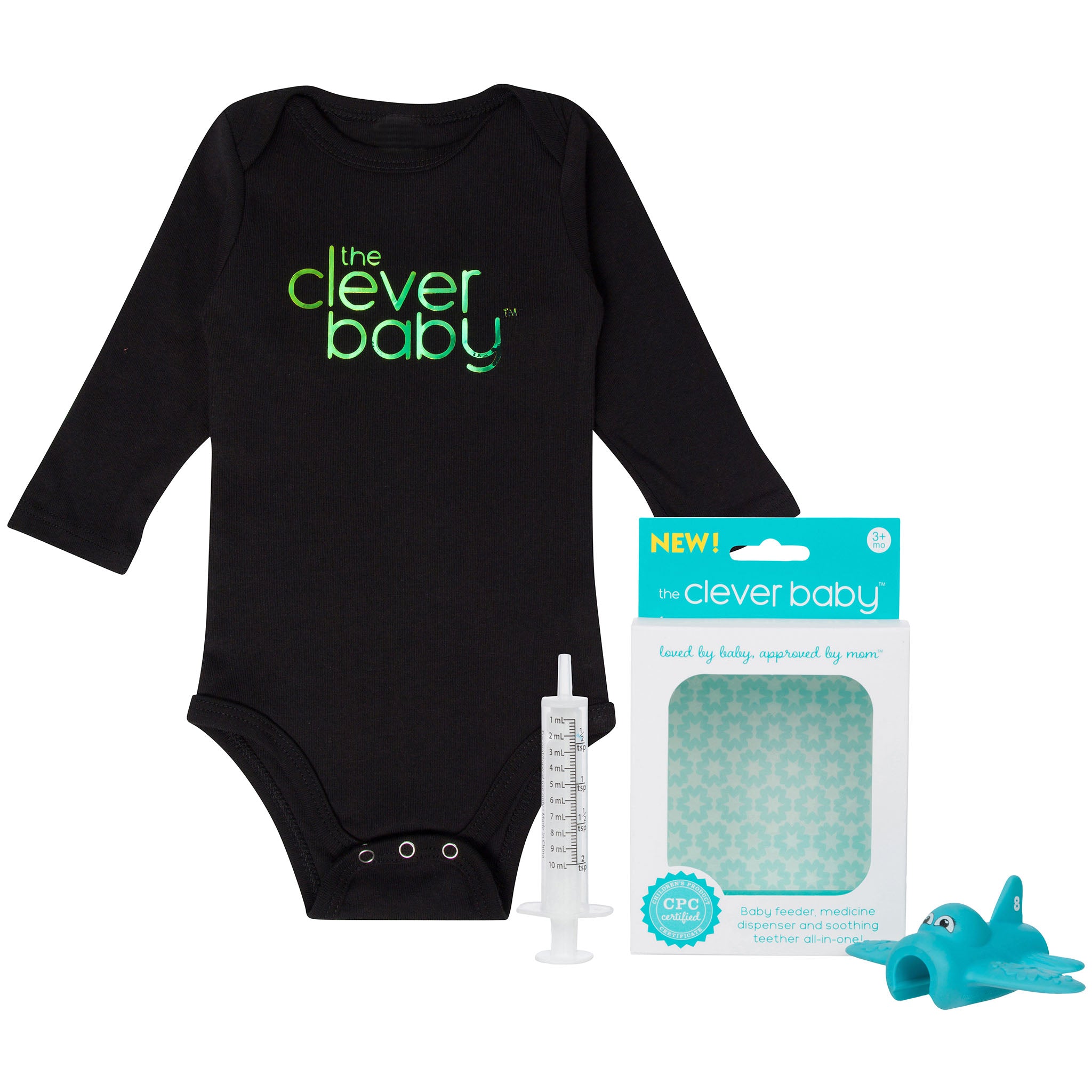 Black onesie with logo and Jet gift bundle